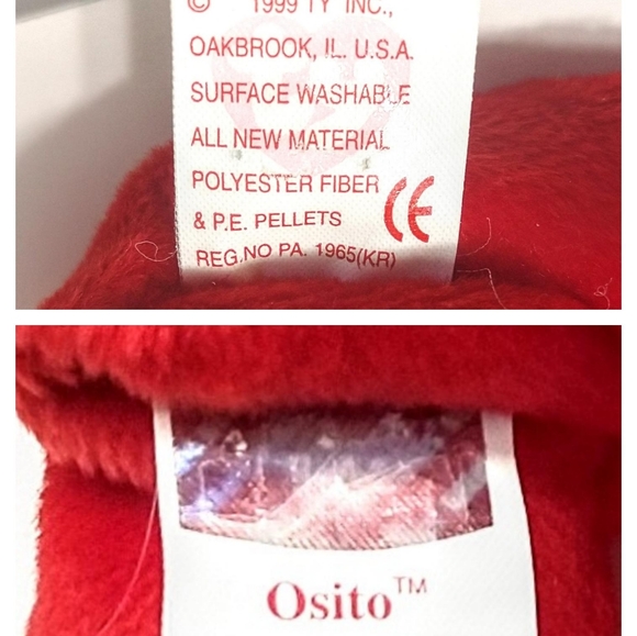 * Vintage * Rare * Ty Beanie Baby 'Osito the Bear' (1999) Details in Desc. - Picture 5 of 7